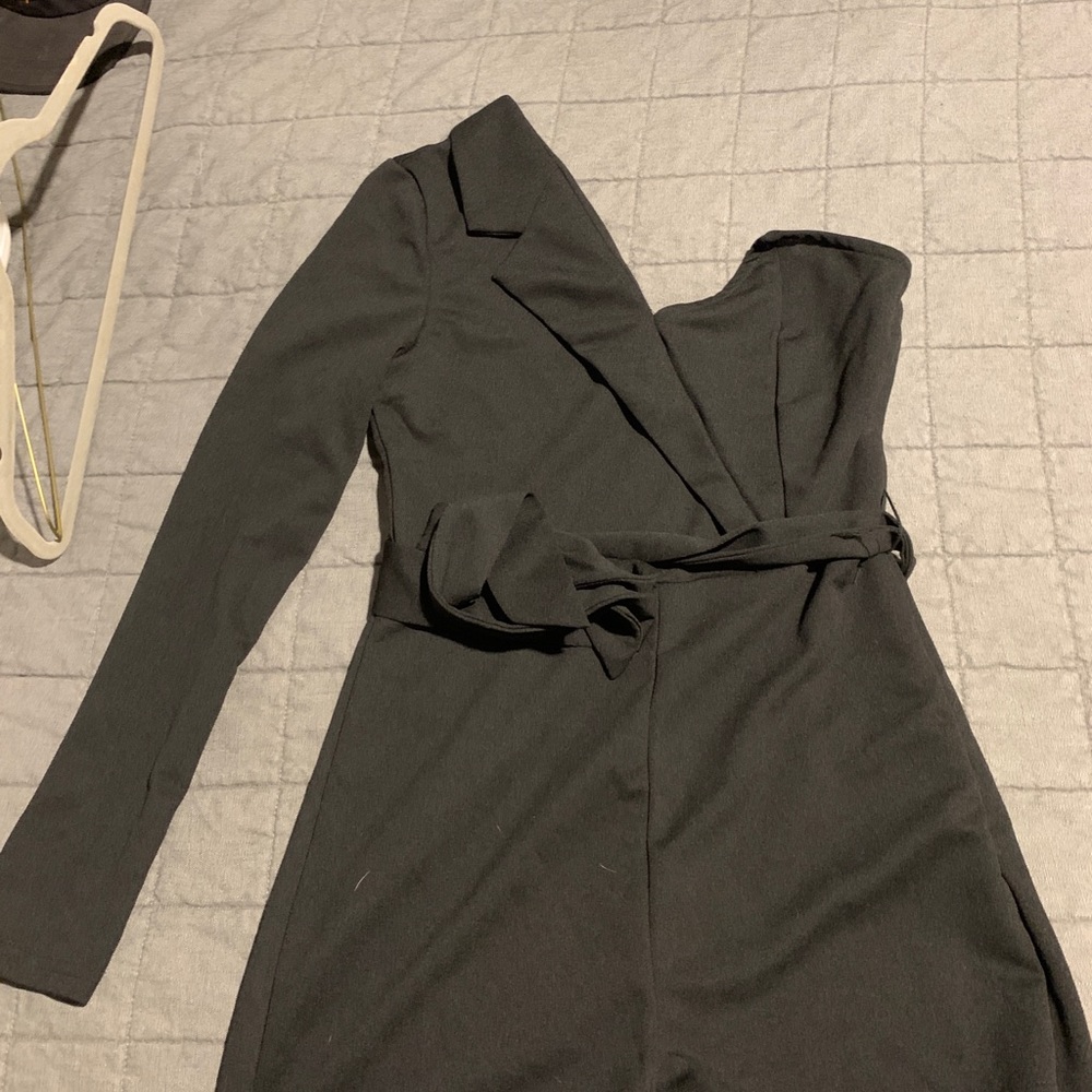 Black shorts romper - dressy
